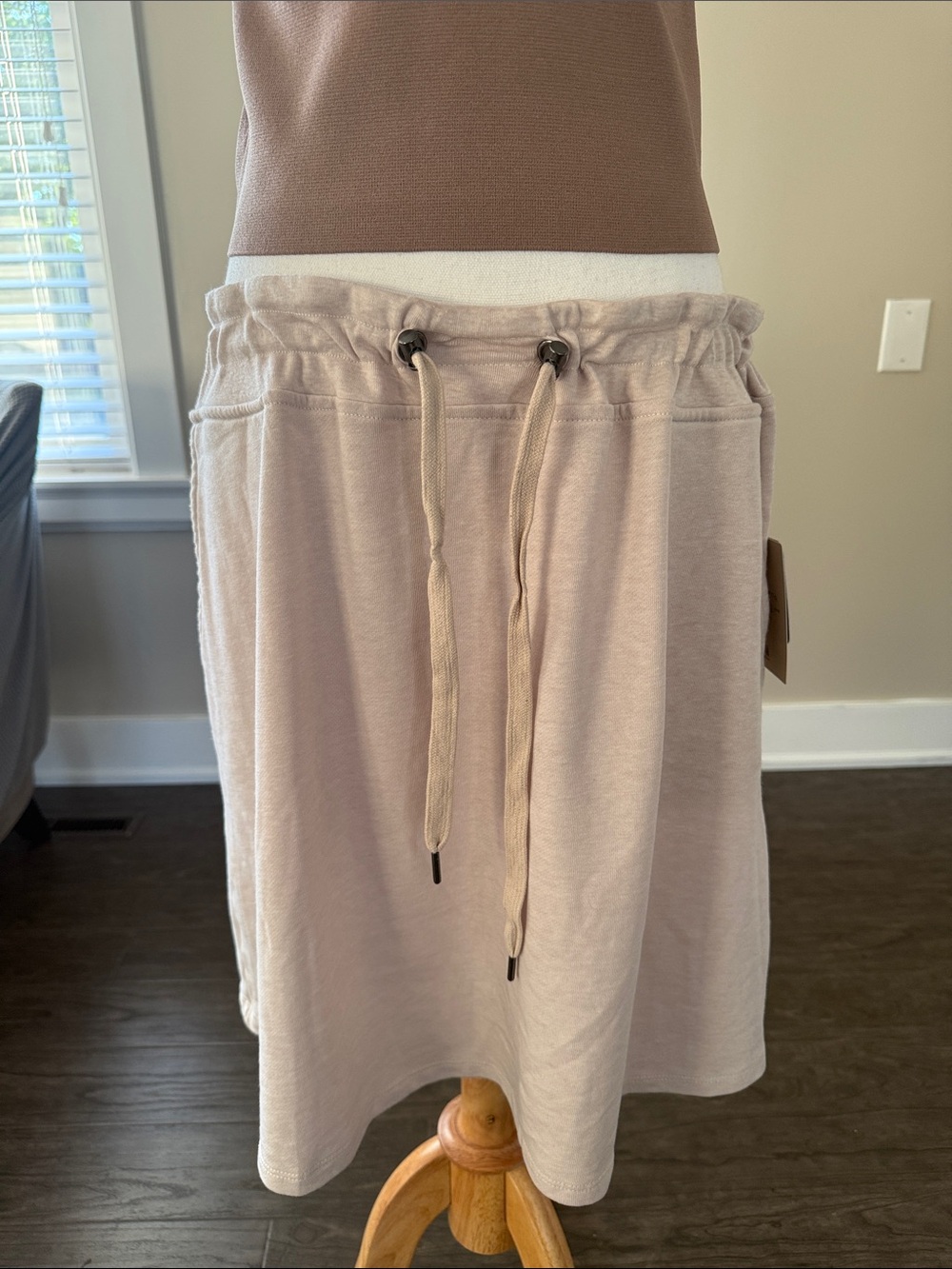G.H. Bass & Co. Dusty Pink Drawstring Midi Skirt